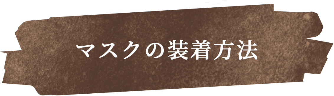 マスクの装着方法